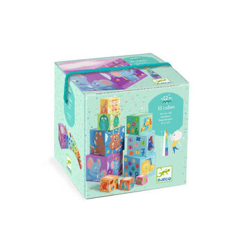 Djeco Rainbow Blocks Kids/Children Stacking Toy Set 12m+