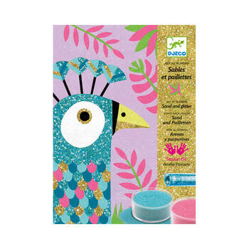Djeco Dazzling Birds Coloured Sand Kids Activity Kit 6y+