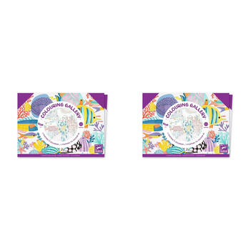 2PK Djeco Japan Colouring Gallery Kids Art Activity 8y+