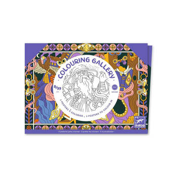 Djeco Heroic Colouring Gallery Kids Art Activity 8y+