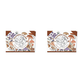 2PK Djeco Naturalist Colouring Gallery Kids Art Activity 8y+