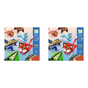 2PK Djeco Jumping Animals Origami Kids Art/Craft Activity Kit 5y+