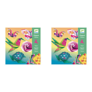 2PK Djeco Tropics Origami Kids Art/Craft Activity Kit 7y+