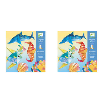 2PK Djeco Sea Creatures Origami Kids Art/Craft Activity Kit 7y+