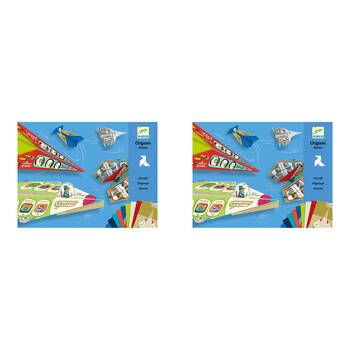 2PK Djeco Planes Origami Kids Art/Craft Activity Kit 7y+
