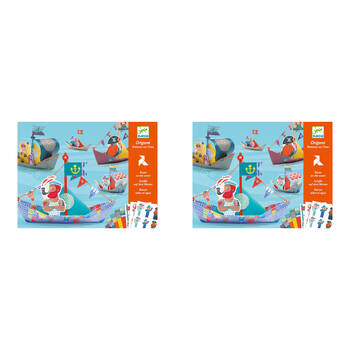 2PK Djeco Floating Boats Origami Kids Art/Craft Activity Kit 6y+