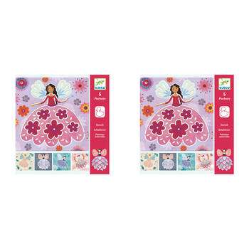 10pc Djeco Fairies Stencil Sheets Kids Art Drawing Activity 4y+