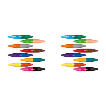 16pc Djeco Twins Crayons Double-Sided Colour Stationery 3y+