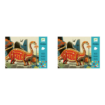 2PK Djeco Dinosaurs Mosaic Art/Craft Kids Activity Creative Kit 4y+