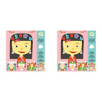 2PK Djeco All Different Stickers Set Kids Art/Craft 4y+