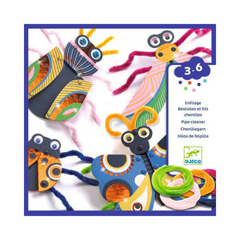 Djeco Yarn Bugs Threading Kids Activity Creative Kit 3y+