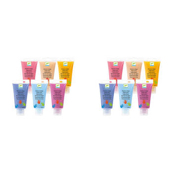 12pc Djeco Sweet Finger Paint Tubes Kids Colouring Art 18m+