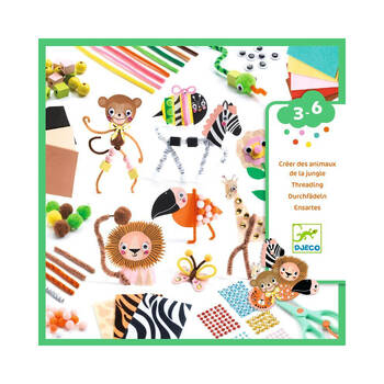 Djeco Jungle Animal Creation Box Art/Craft Activity Kit Kids 3y+