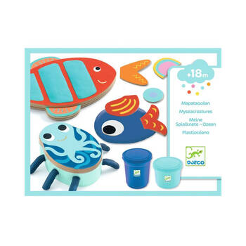 Djeco Myseacreatures Dough Set Kids/Children Craft Play Toy 18m+