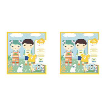 2PK Djeco Clothes Stickers Set Kids/Children Activity Play 18m+
