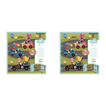 2PK Djeco Cars Stickers Set Kids/Children Activity Play 18m+