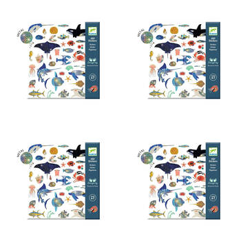 640pc Djeco Ocean Metallic Stickers Stationery Decals Set Kids 4y+