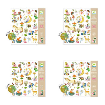 640pc Djeco Fantasy Metallic Stickers Stationery Decals Set Kids 4y+
