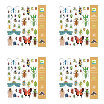 640pc Djeco Microcosms Metallic Stickers Stationery Decals Set Kids 4y+