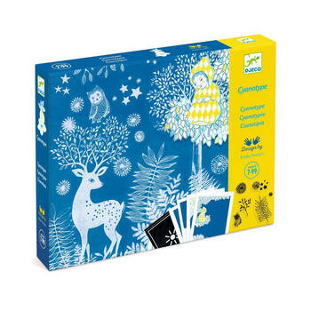 Djeco Au Clair De La Lune Cyanotype Printing Activity Workshop Set 7y+/21x28cm