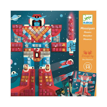 Djeco Space Battle Mosaic Kids DIY Creative Craft Kit 5y+