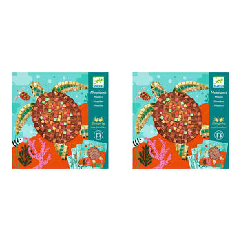 2PK Djeco Caribbean Mosaic Kids DIY Creative Craft Kit 5y+