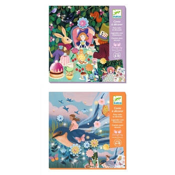Djeco In Wonderland & Thumbelina Fairy Tale to Decorate Kids Activity Set 6y+