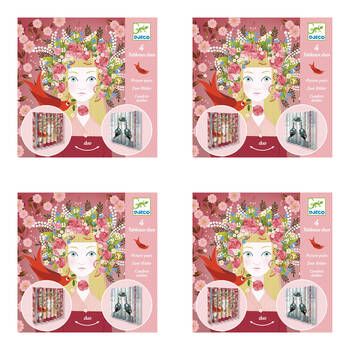 4PK Djeco Lovely Queens Picture Pairs Kids DIY Creative Craft Kit 7y+