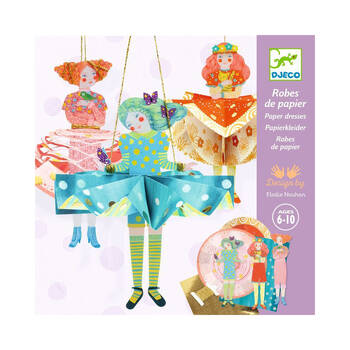 Djeco Paper Dresses Kids DIY Creative Craft Kit 6y+