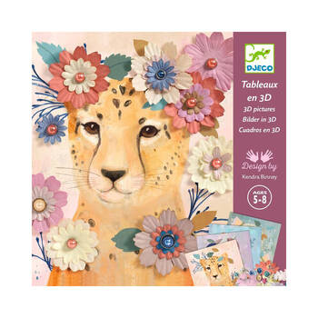 Djeco Floral Wreaths 3D Pictures Kids Creative Craft Kit 5y+