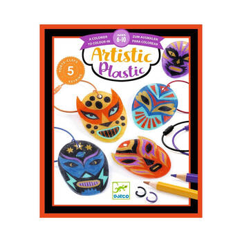 Djeco Artistic Plastic Wrestlers Keychains Kids Craft Kit 6y+