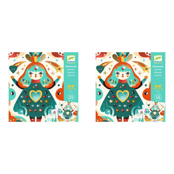 2PK Djeco Harmony Foil Pictures Kids Creative Art Kit 5y+