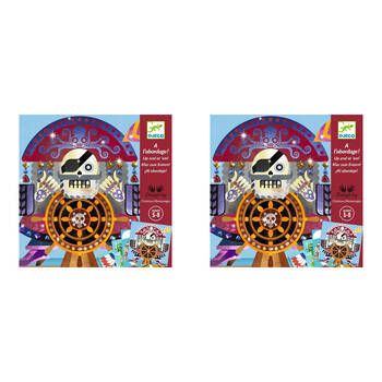 2PK Djeco Up & At 'Em Foil Pictures Kids Creative Art Kit 5y+