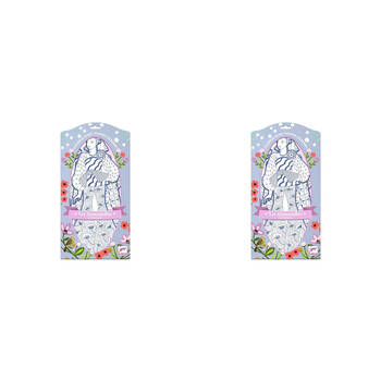 2PK Djeco Laura & Friends Les Demoiselles Kids Colouring Art Kit 6y+