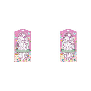 2PK Djeco Rosemary & Friends Les Demoiselles Kids Colouring Art Kit 6y+