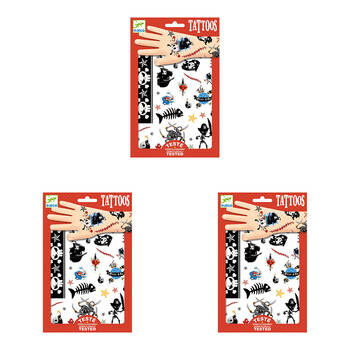 150pc Djeco Pirates Temporary/Fake Tattoos Kids 3y+