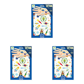 150pc Djeco Space Oddity Temporary/Fake Tattoos Kids 3y+