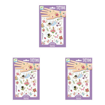 150pc Djeco Fairy Friends Temporary/Fake Tattoos Kids 3y+