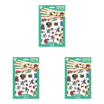 150pc Djeco Heroes vs Villains Temporary/Fake Tattoos Kids 3y+