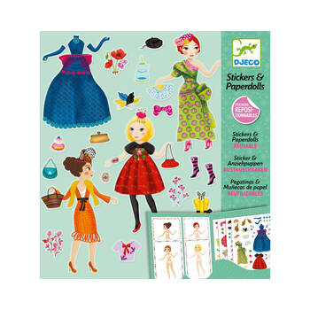 Djeco Massive Fashion Stickers & Paper Dolls Set 6y+