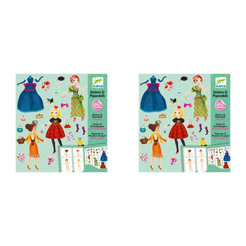 2PK Djeco Massive Fashion Stickers & Paper Dolls Set 6y+