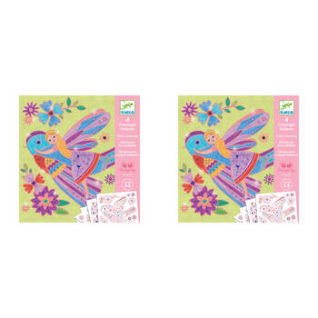 2PK Djeco Small Wings Colouring Kids Activity Cards 5y+
