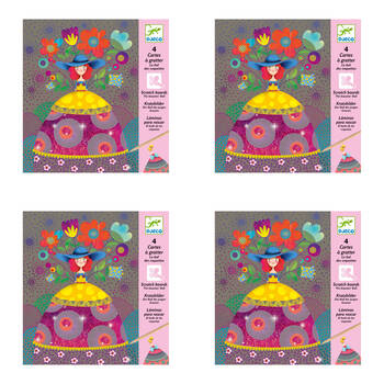 16pc Djeco The Beauties' Ball Scratch Cards w/ Stylus Activity Kit 6y+