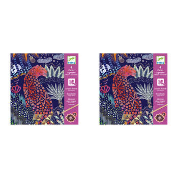8pc Djeco Lush Nature Scratch Cards w/ Stylus Activity Kit 6y+