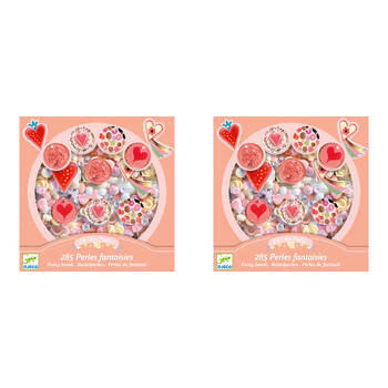2PK Djeco Heart Fancy Beads Kids/Children Craft Accessory Kit 6y+