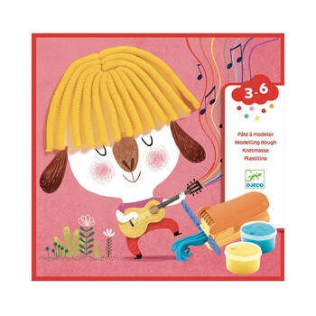 Djeco Curls & Straight Hair Modelling Dough Kids Crafts/Art Set 3y+