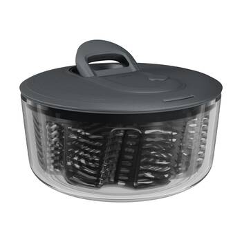 Zyliss Easy Spin Salad Spinner/Strainer Kitchen Gadget/Tool Small Dark Grey