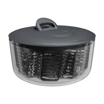 Zyliss Easy Spin Salad Spinner/Strainer Kitchen Gadget/Tool Large Dark Grey