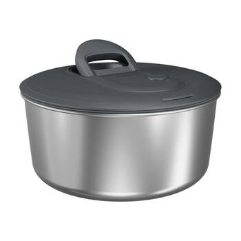 Zyliss Easy Spin Stainless Steel Salad Spinner/Strainer Kitchen Gadget Small