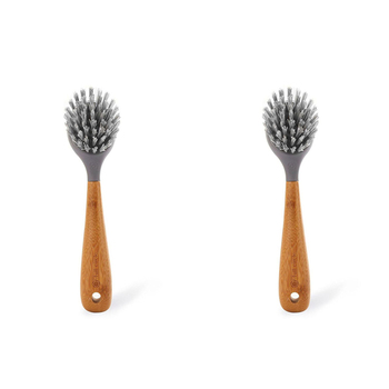 2PK Full Circle Tenacious C Cast Iron Cleaning Brush - Grey